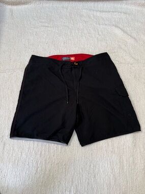 Quiksilver Board Shorts Swim Surf Beach Size 36 Black
